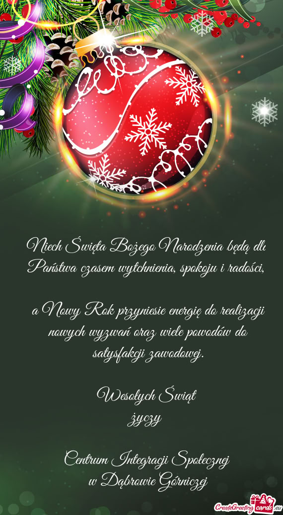 A Nowy Rok przyniesie energię do realizacji nowych wyzwań oraz wiele powodów do satysfakcji za