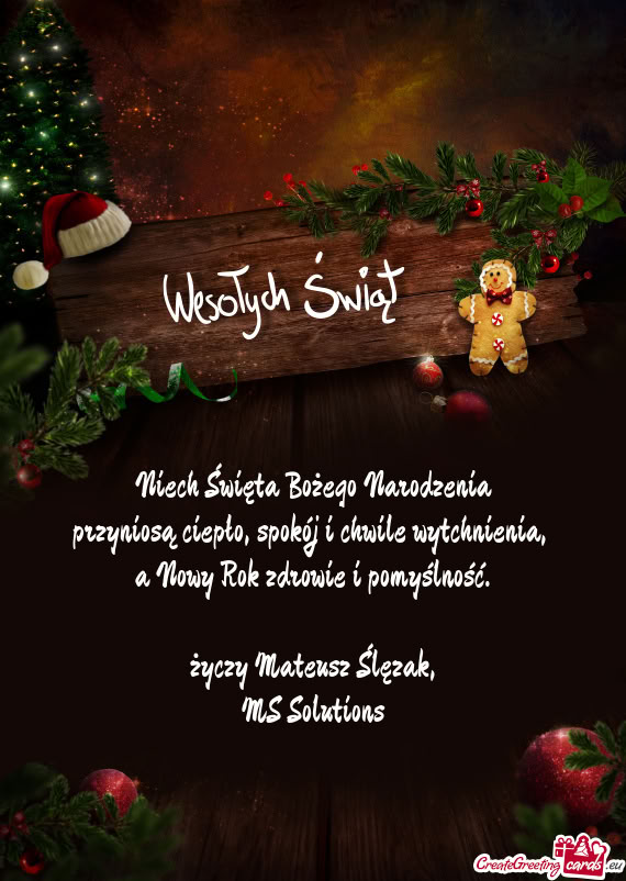 A Nowy Rok zdrowie i pomyślność