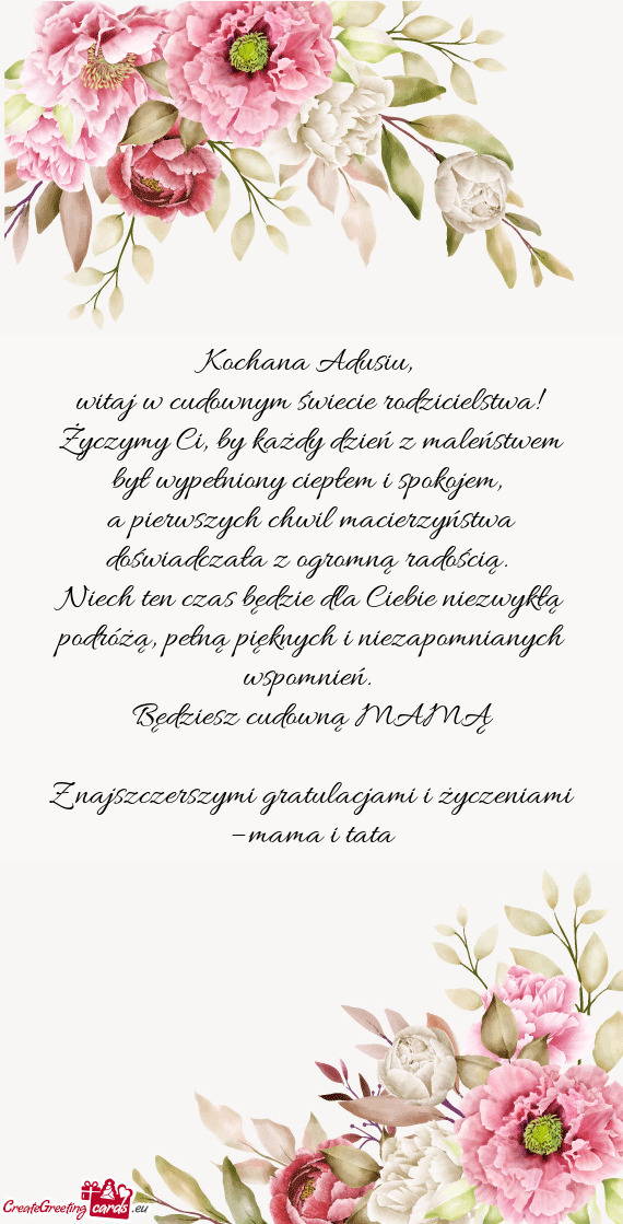 A pierwszych chwil macierzyństwa doświadczała z ogromną radością