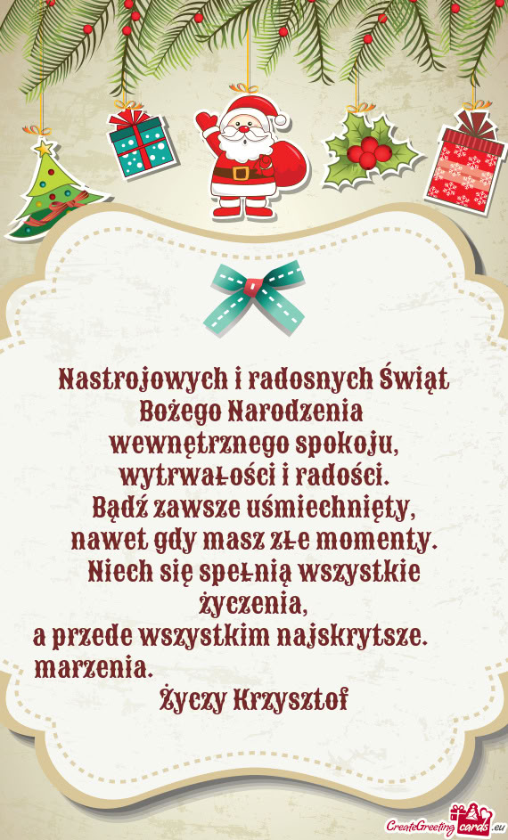 A przede wszystkim najskrytsze.   marzenia