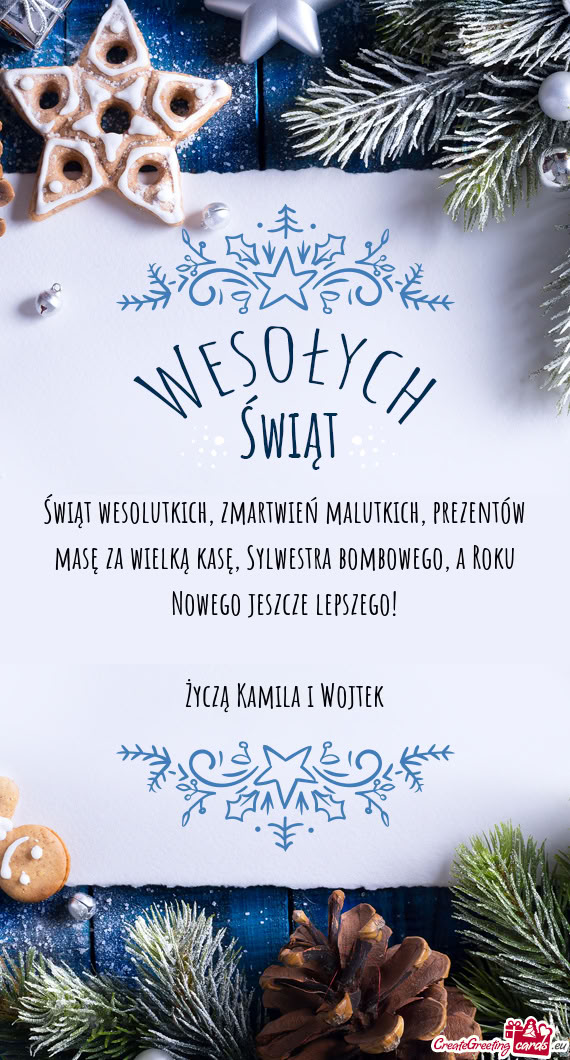 A Roku Nowego jeszcze lepszego! Życzą Kamila i Wojtek