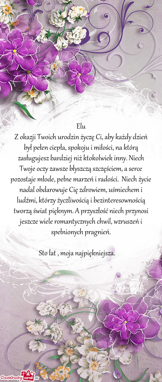 A serce pozostaje młode, pełne marzeń i radości. Niech życie nadal obdarowuje Cię zdrowiem, u
