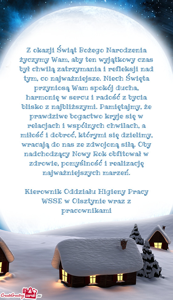 Ą siłą. Oby nadchodzący Nowy Rok obfitował w zdrowie, pomyślność i realizację najważniejsz