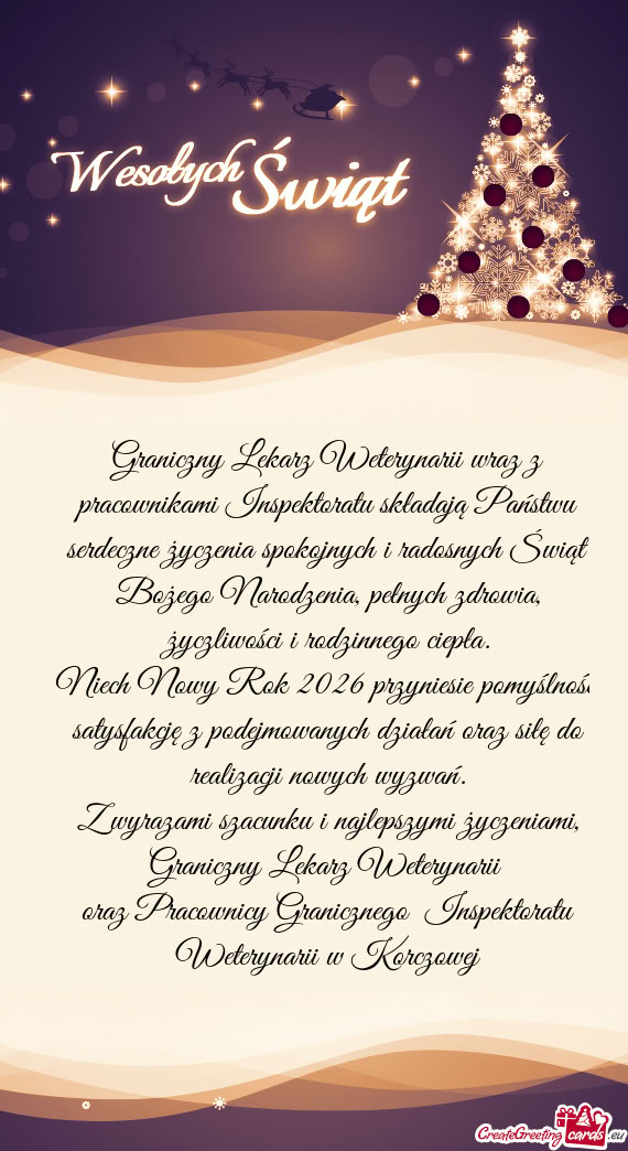 A spokojnych i radosnych Świąt Bożego Narodzenia, pełnych zdrowia, życzliwości i rodzinnego ci