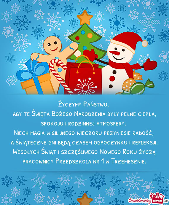 A świąteczne dni będą czasem odpoczynku i refleksji. Wesołych Świąt i szczęśliwego Nowego R