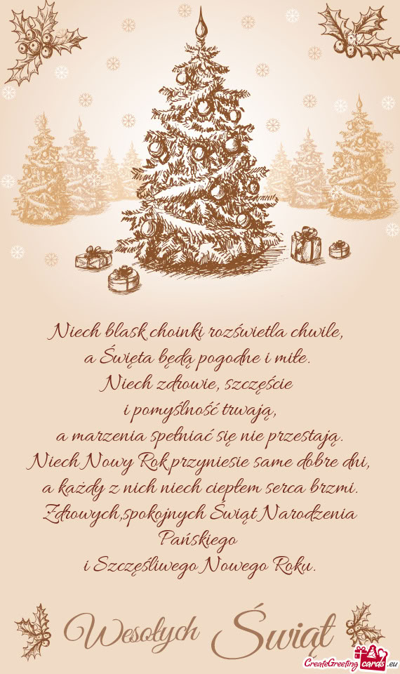 A Święta będą pogodne i miłe