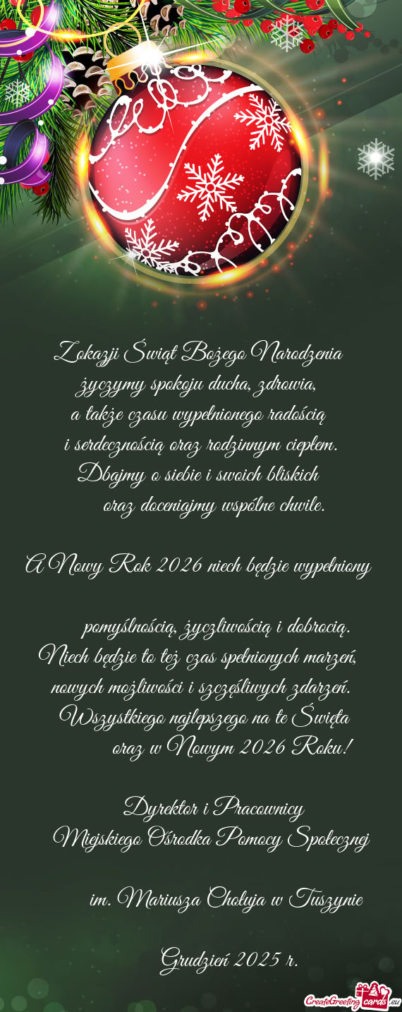 A także czasu wypełnionego radością