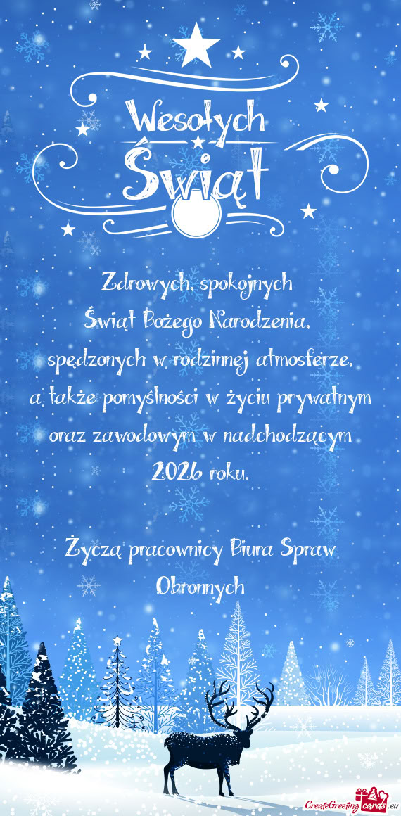 A także pomyślności w życiu prywatnym oraz zawodowym w nadchodzącym 2026 roku