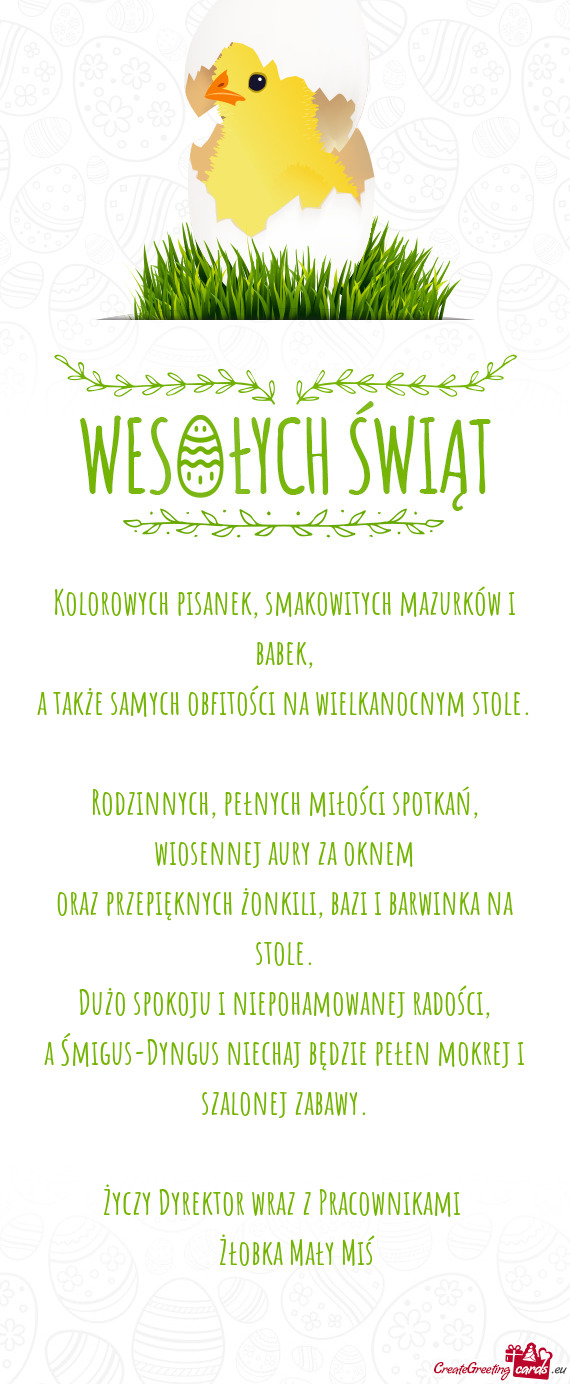 A także samych obfitości na wielkanocnym stole