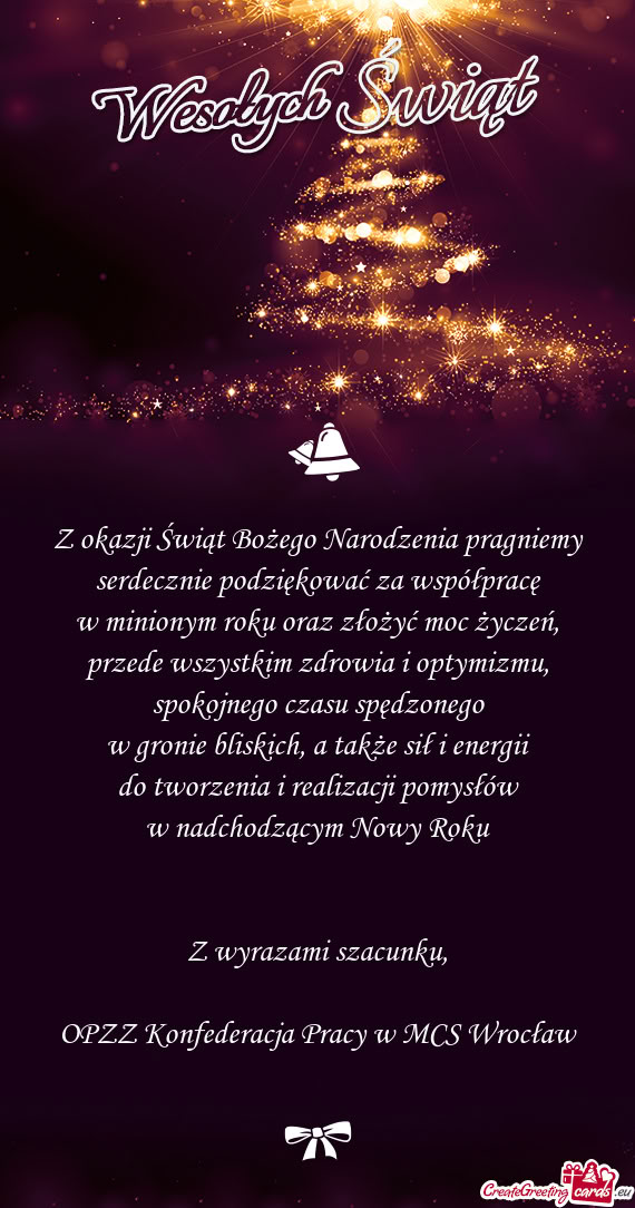 A także sił i energii do tworzenia i realizacji pomysłów w nadchodzącym Nowy Roku  Z wy
