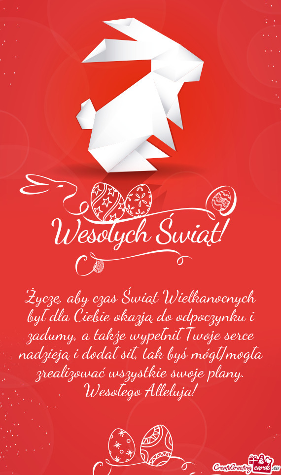 A także wypełnił Twoje serce nadzieją i dodał sił