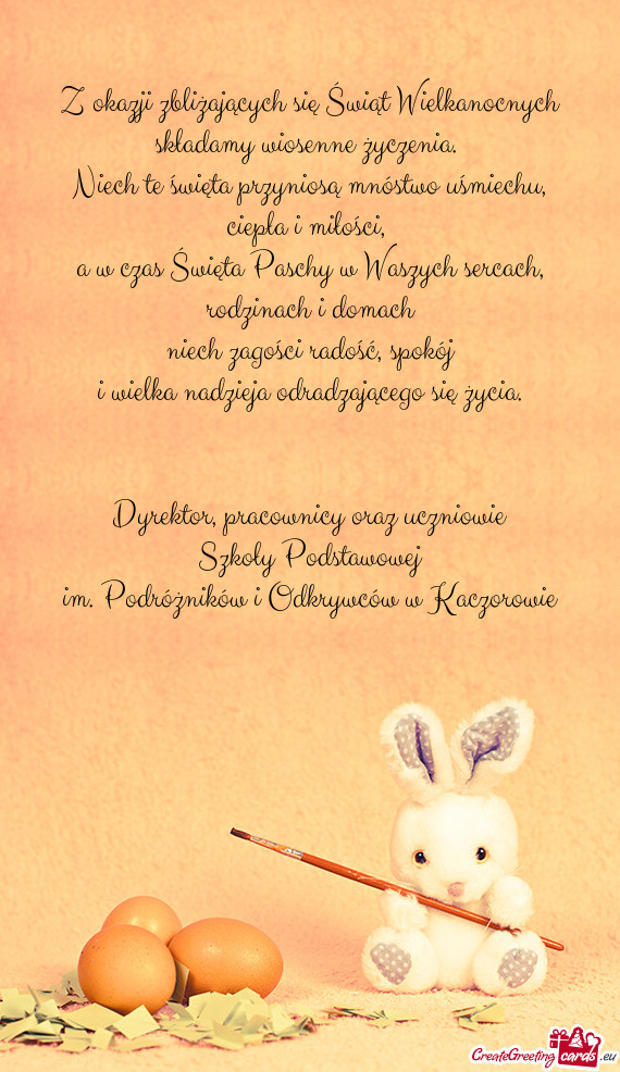 A w czas Święta Paschy w Waszych sercach