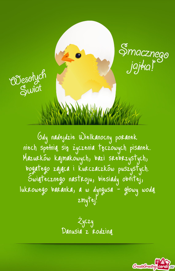 A w dyngusa - głowy wodą zmytej!  Danusia z rodziną