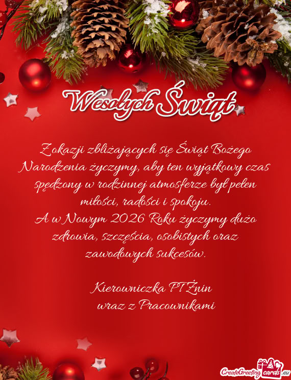 A w Nowym 2026 Roku życzymy dużo zdrowia, szczęścia, osobistych oraz zawodowych sukcesów