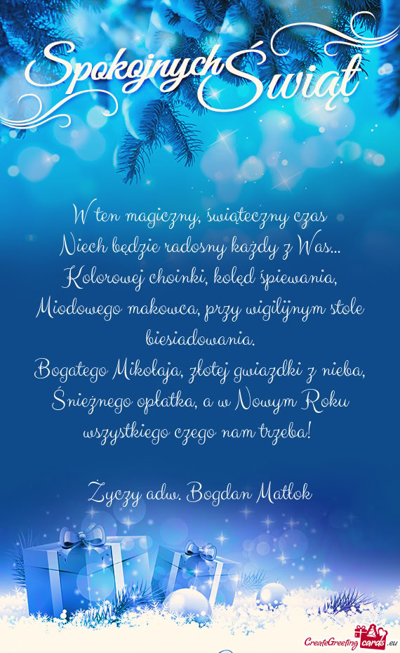 A w Nowym Roku wszystkiego czego nam trzeba!  adw