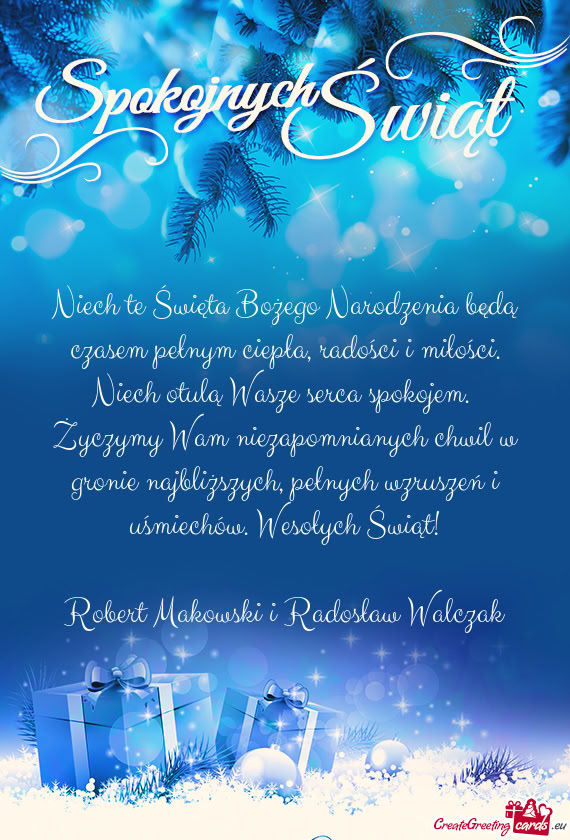 Ą Wasze serca spokojem