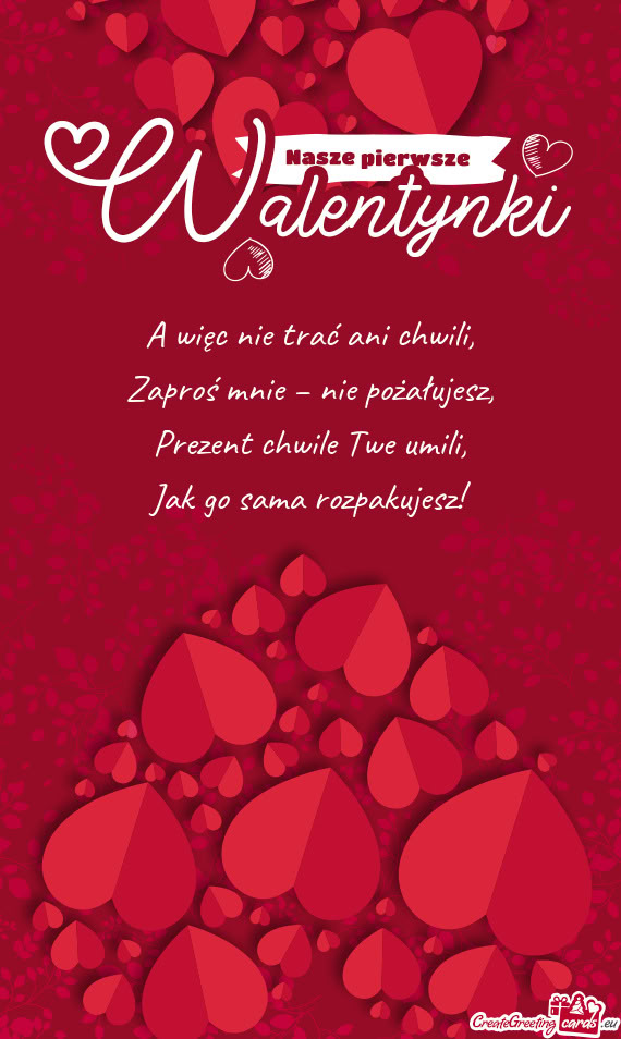 A więc nie trać ani chwili