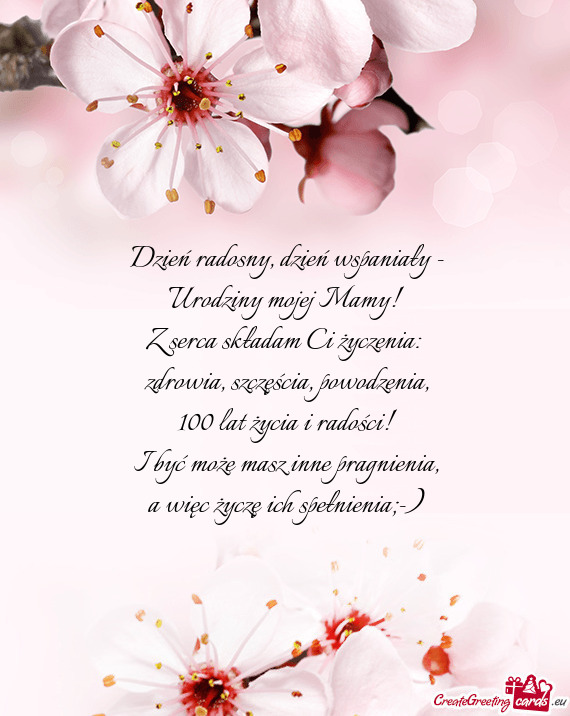 A więc życzę ich spełnienia;-)