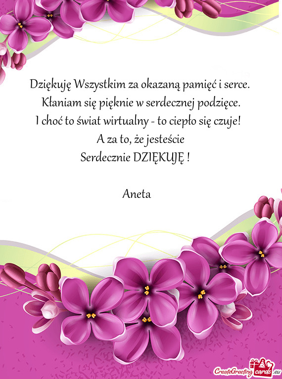 A za to, że jesteście