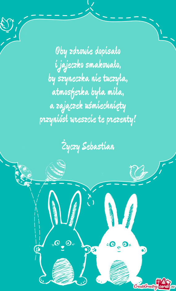 A zajączek uśmiechnięty przyniósł wreszcie te prezenty! Sebastian