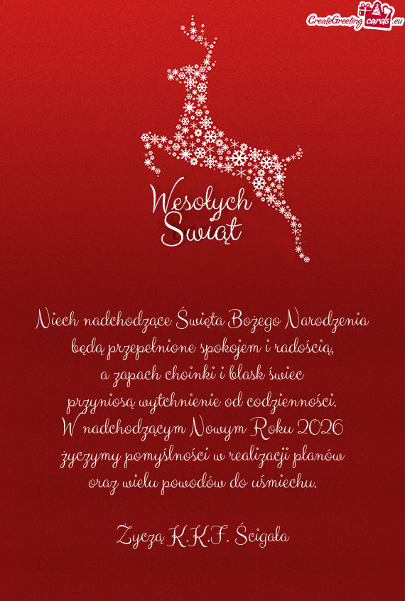 A zapach choinki i blask świec