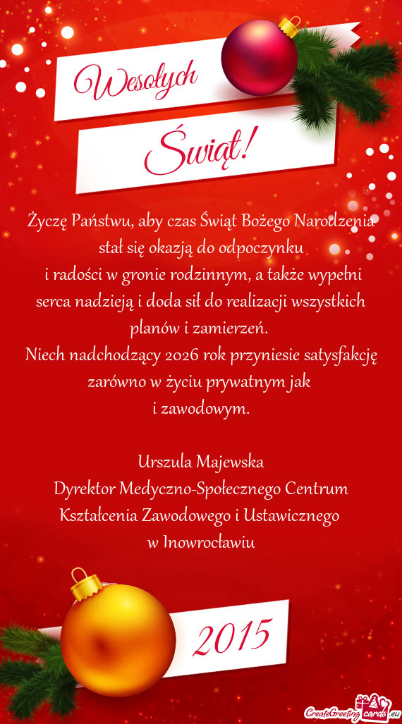 Aby czas Świąt Bożego Narodzenia stał się okazją do odpoczynku i radości w gronie rodzinny