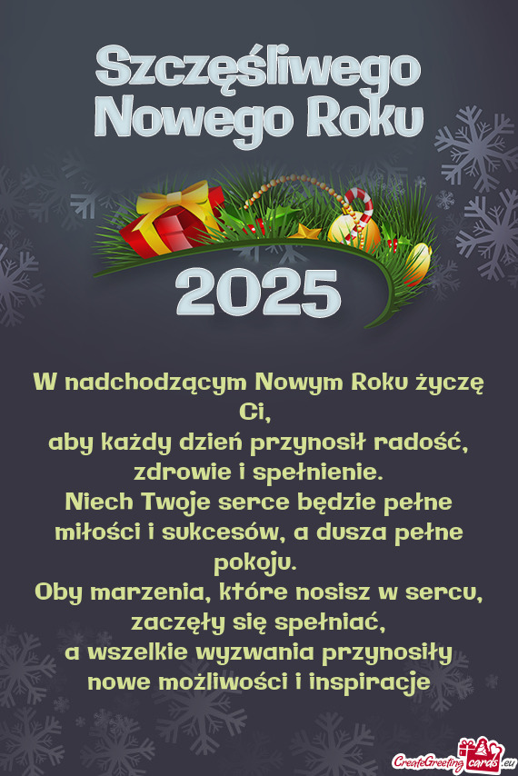 Aby każdy dzień przynosił radość, zdrowie i spełnienie