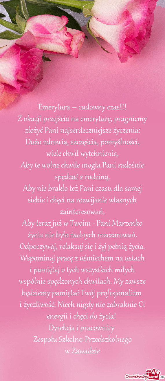 Aby nie brakło też Pani czasu dla samej siebie i chęci na rozwijanie własnych zainteresowań