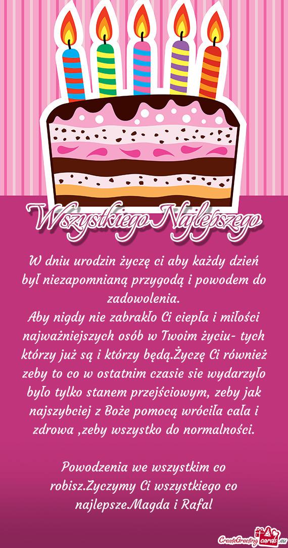 Aby nigdy nie zabrakło Ci ciepła i miłości najważniejszych osób w Twoim życiu- tych którzy j