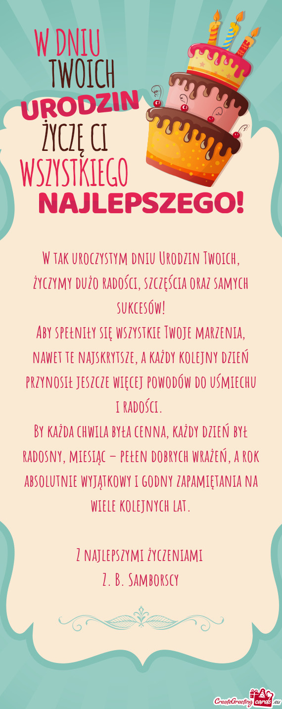 Aby spełniły się wszystkie Twoje marzenia, nawet te najskrytsze, a każdy kolejny dzień przynosi