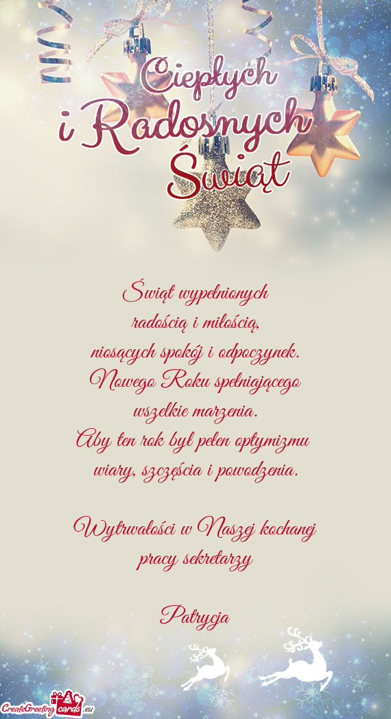 Aby ten rok był pełen optymizmu