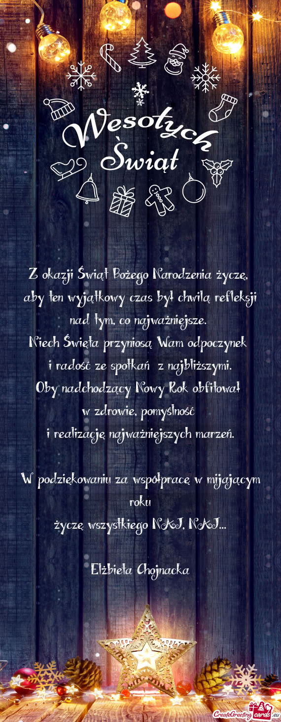 Aby ten wyjątkowy czas był chwilą refleksji nad tym, co najważniejsze