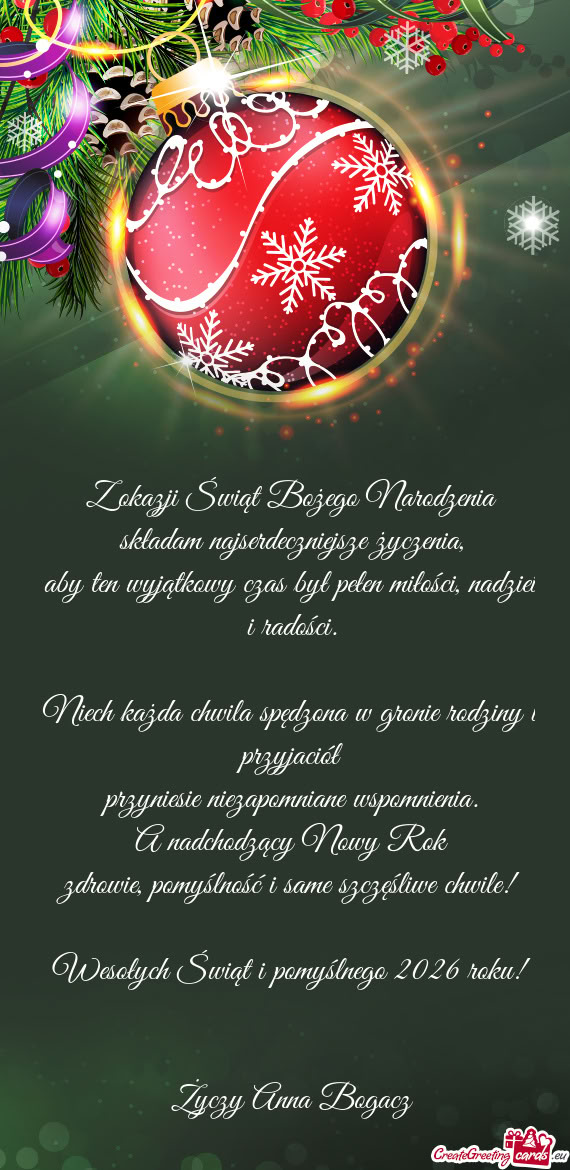 Aby ten wyjątkowy czas był pełen miłości, nadziei i radości