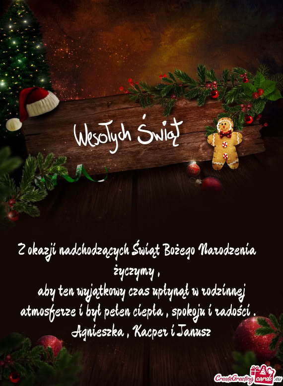 Aby ten wyjątkowy czas upłynął w rodzinnej atmosferze i był pełen ci