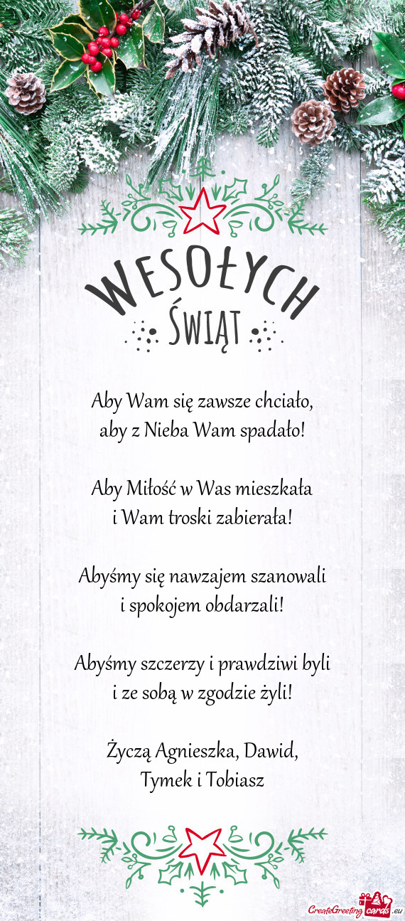 Aby z Nieba Wam spadało