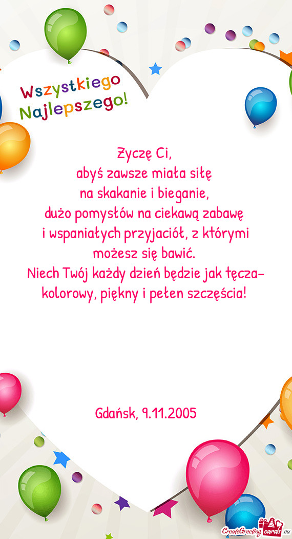 Abyś zawsze miała siłę