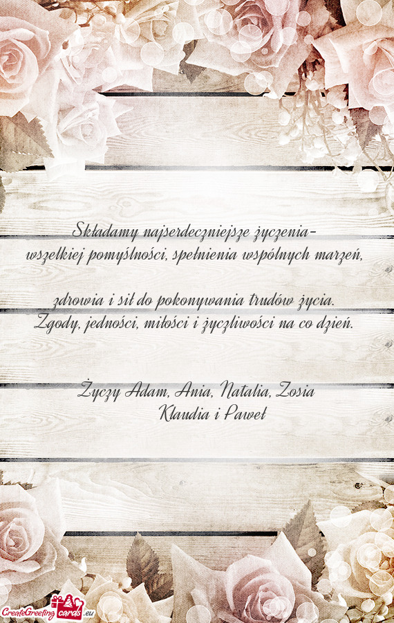 Adam, Ania, Natalia, Zosia