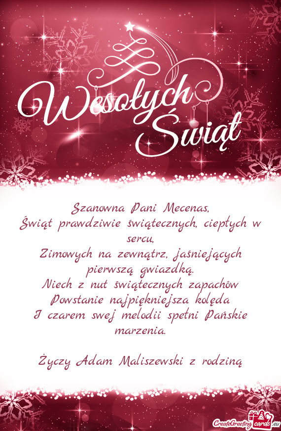 Adam Maliszewski z rodziną