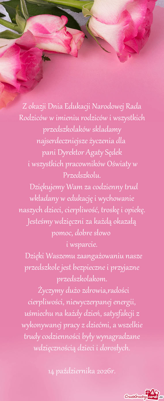 Adamy najserdeczniejsze życzenia dla