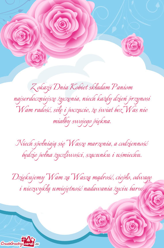 Adość, siłę i poczucie, że świat bez Was nie miałby swojego piękna