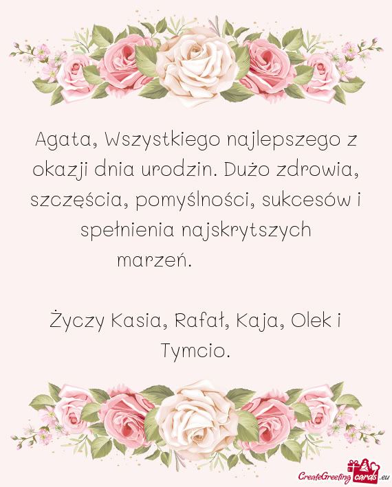 Agata, Wszystkiego najlepszego z okazji dnia urodzin. Dużo zdrowia, szczęścia, pomyślności, suk