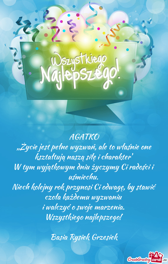 AGATKO „Życie jest pełne wyzwań