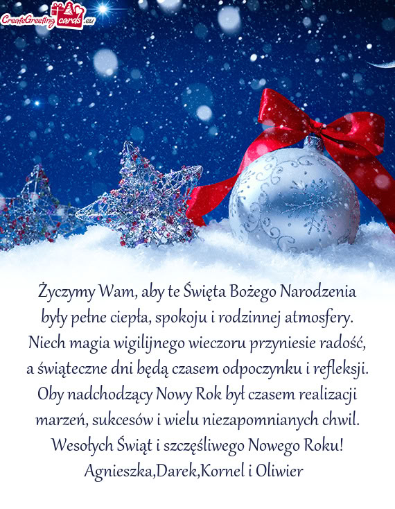 Agnieszka,Darek,Kornel i Oliwier🎄