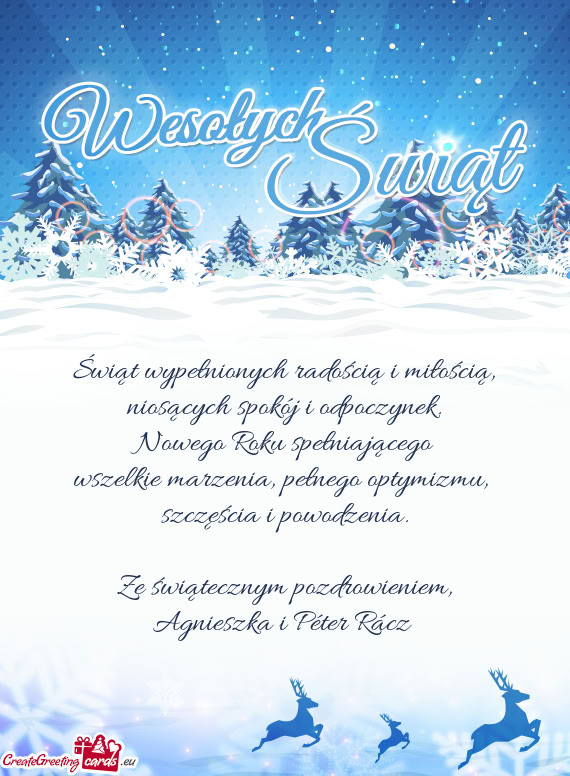 Agnieszka i Péter Rácz🎅