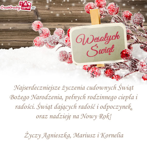 Agnieszka, Mariusz i Kornelia