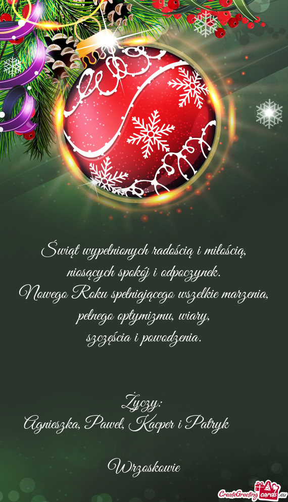 Agnieszka, Paweł, Kacper i Patryk