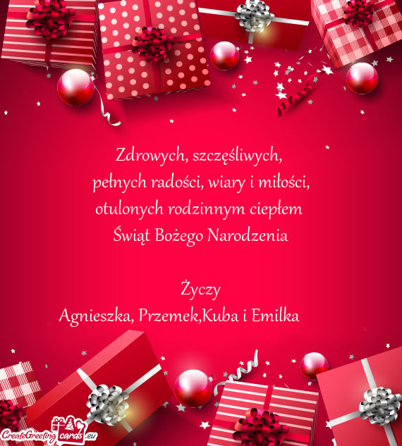 Agnieszka, Przemek,Kuba i Emilka 🌲🎁🌲🎀🌲