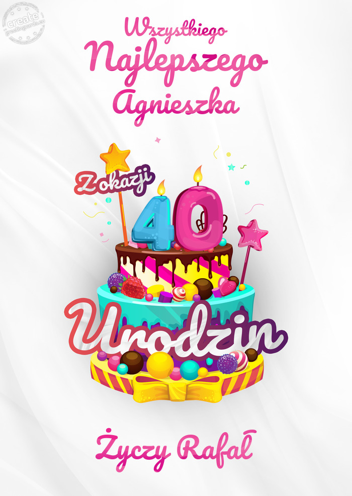 Agnieszka, Wszystkiego najlepszego z okazji 40 urodzin Rafał