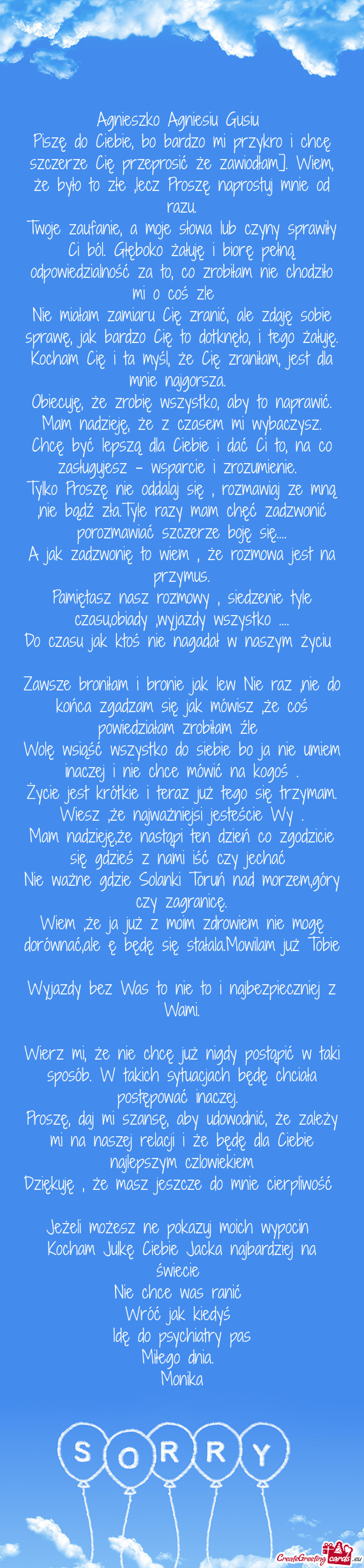 Agnieszko Agniesiu Gusiu