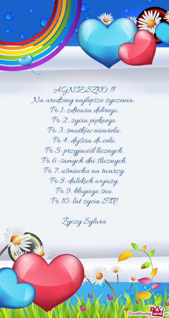 AGNIESZKO !!! Na urodziny najlepsze życzenia